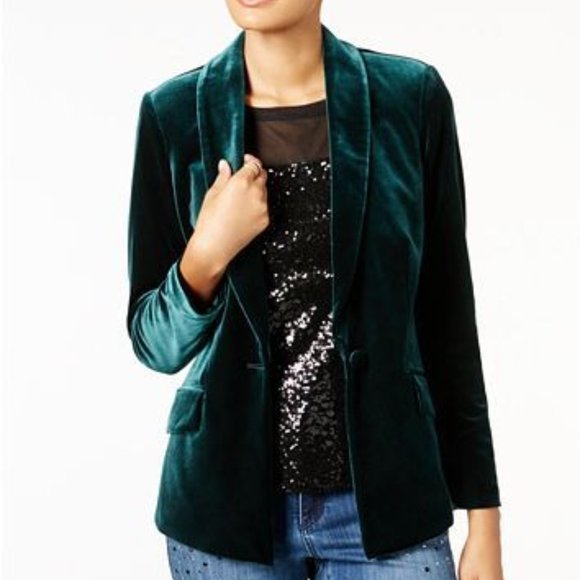 INC International Concepts Jackets & Blazers - Velvet Green Balzer